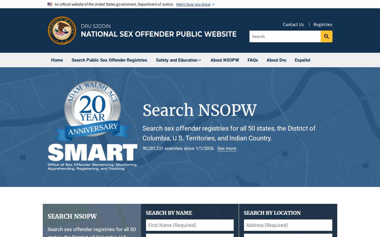 Wallowa County sex offender search national NSOPW portal