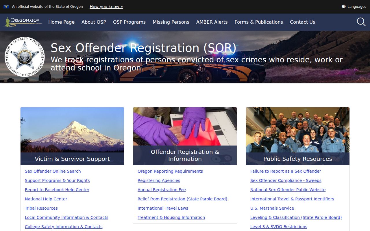 Wallowa County sex offender search registration resources